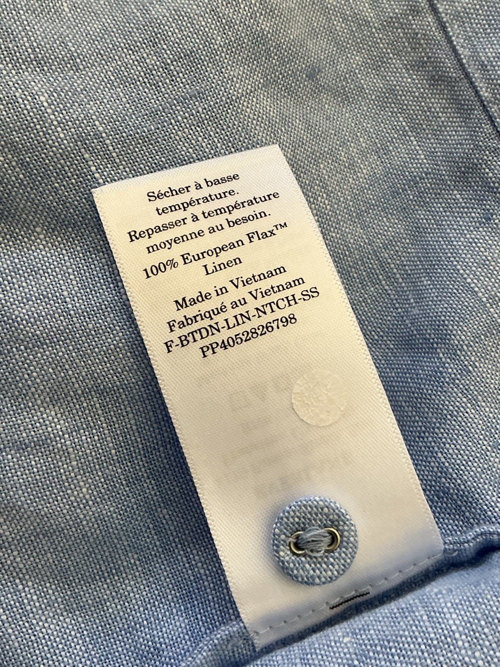 Everlane Linen Short Sleeve Notch Shirt Button Up Light Blue XL - Picture 9 of 9